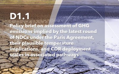 D1.1 Policy brief on assessment of GHG emissions implied by the latest round of NDCs under the Paris Agreement, their plausible temperature implications, and CDR deployment scales in associated pathways